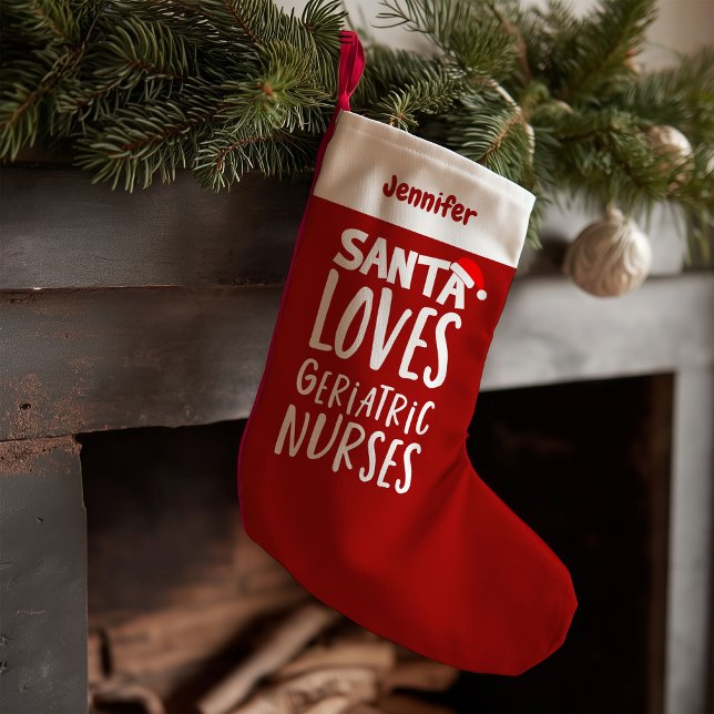 Funny Cute Geriatric Nurse Christmas Small Christmas Stocking (Creator Uploaded)