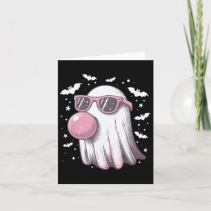 Funny Cute Ghost Girls Halloween Cute Ghost Women Card