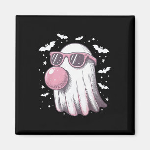 Funny Cute Ghost Girls Halloween Cute Ghost Women  Magnet