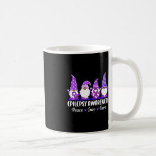 Funny cute Gnomes Peace hope love epilepsy Awarene Coffee Mug