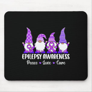 Funny cute Gnomes Peace hope love epilepsy Awarene Mouse Mat