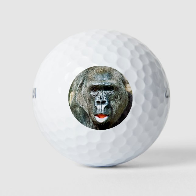 FUNNY CUTE GORILLA GOLF BALLS (Front)
