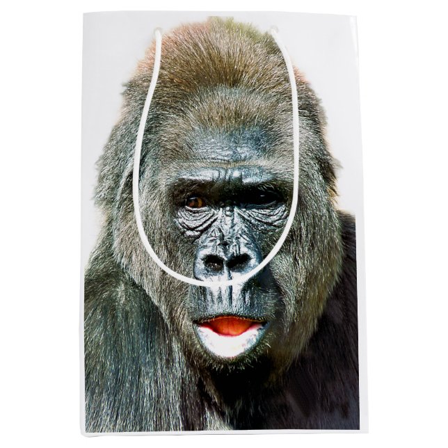 FUNNY CUTE GORILLA MEDIUM GIFT BAG (Front)