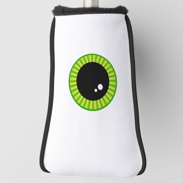 Funny Cute Green Eyeball Golf Head Cover (Rotate 90)