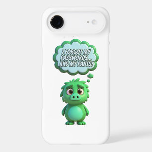 Funny Cute Green Monster Forgot Password Case
