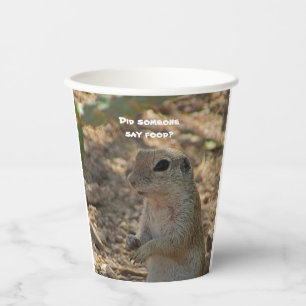Funny Cute Ground Squirrel Photo Southwest Picnic Paper Cups
