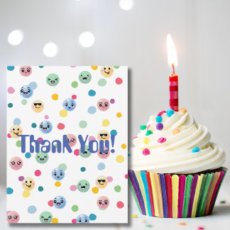 Funny Cute Gumball Machine,Custom Kids Thank You Card