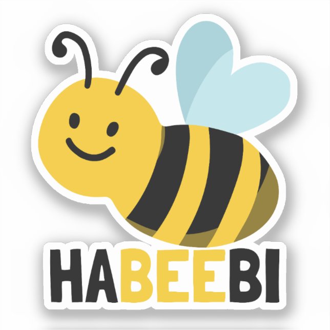 Funny Cute Habeebi Bee Pun Habibi (Front)