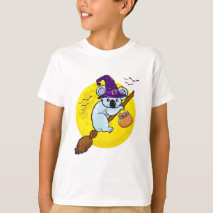Funny Cute Halloween Koala Bear Witch Gift For Boy T-Shirt