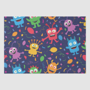 Funny Cute Halloween Monsters with Balloons Tissue Paper