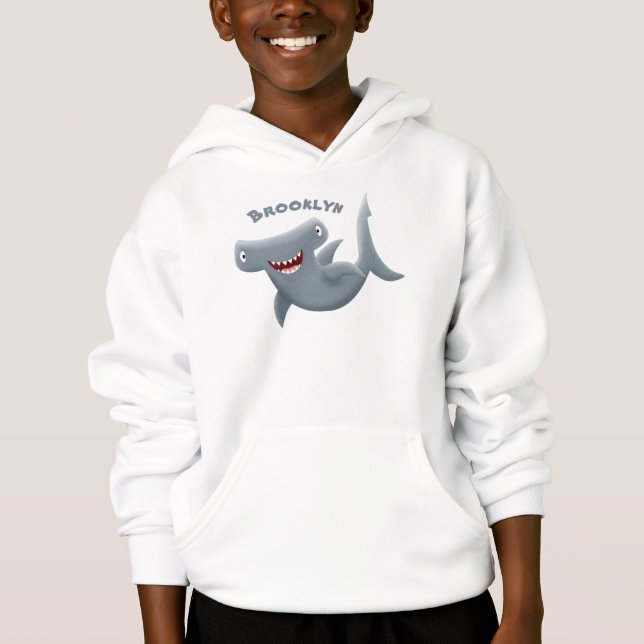 Funny cute Hammerhead shark cartoon  (Front)