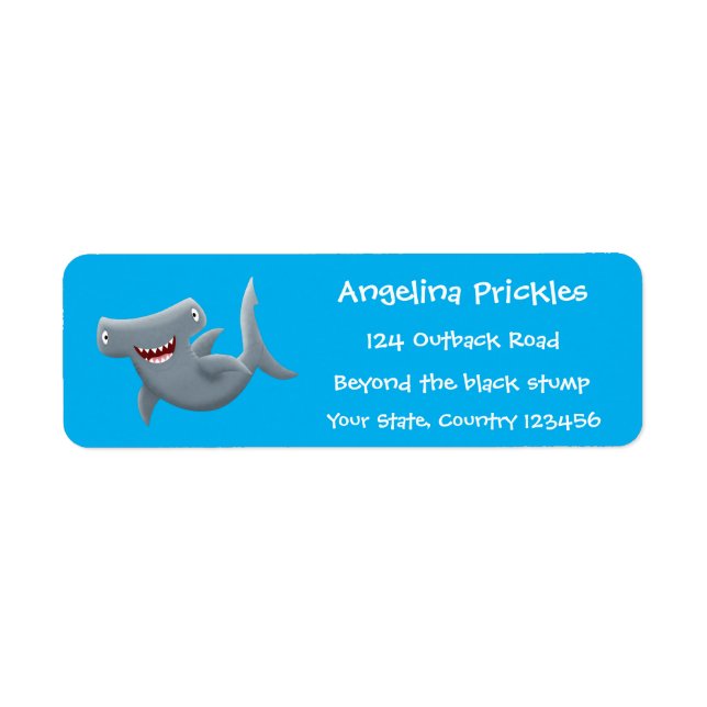 Funny cute Hammerhead shark cartoon (Front)