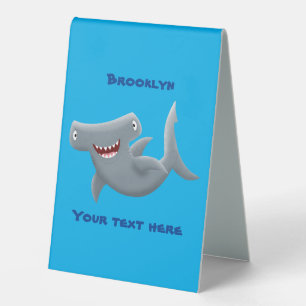 Funny cute Hammerhead shark cartoon