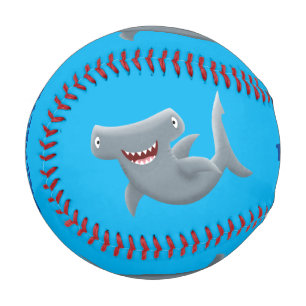 Funny cute Hammerhead shark cartoon Baseball