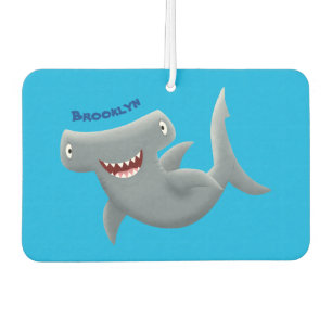 Funny cute Hammerhead shark cartoon Car Air Freshener