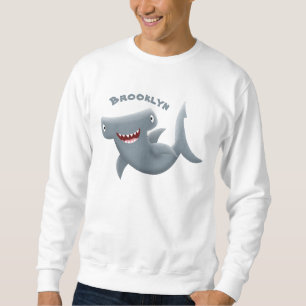 Funny cute Hammerhead shark cartoon Sweatshirt