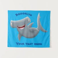 Funny cute Hammerhead shark cartoon