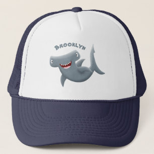 Funny cute Hammerhead shark cartoon  Trucker Hat