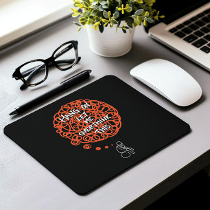 Funny Cute 'Hang On Let Me Overthink This' Mouse Mat