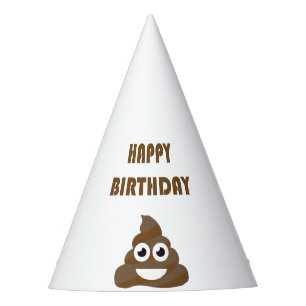 Funny Cute Happy Birthday Party Poop Emoji Party Hat