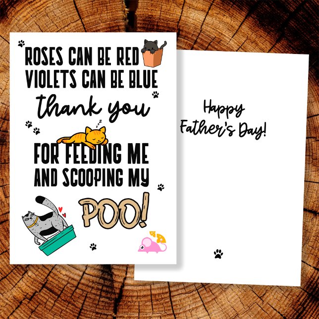 Funny Cute Happy Father's Day From Cat Card (Creator Uploaded)