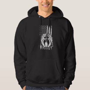 Funny Cute Havanese Dog American Flag USA Puppy Lo Hoodie