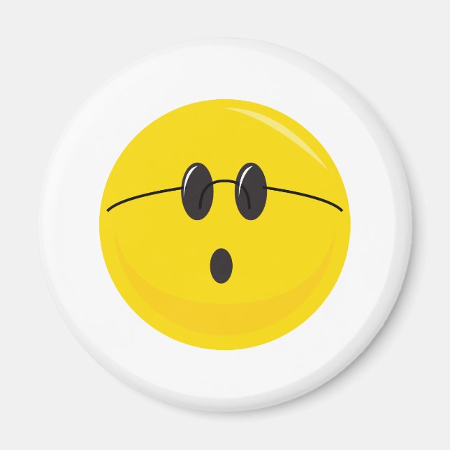 funny cute hippie face magnet (Front)