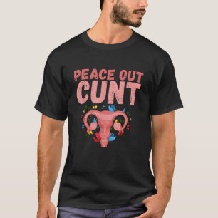 Funny Cute Hysterectomy Peace Out Uterus T Shirt