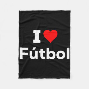 Funny Cute I Heart Love Futbol Sport Soccer Fun Fleece Blanket