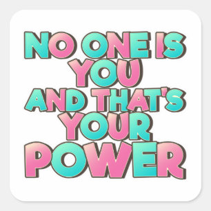 Funny Cute Inspirational Quotes Motivational Square Sticker