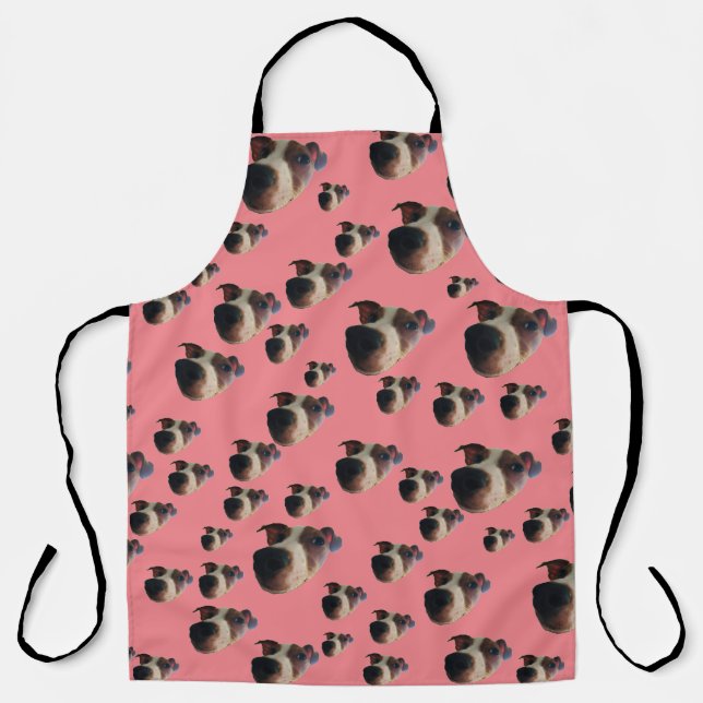 Funny Cute Jack Russell All Over Print Apron (Front)
