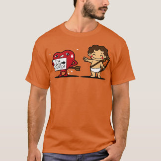 Funny Cute Kawaii Cupid Heart Valentine Relationsh T-Shirt