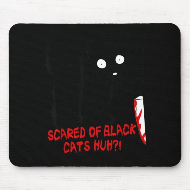 Funny Cute Kawaii Y Halloween Black Dog Instead Of Mouse Mat (Front)