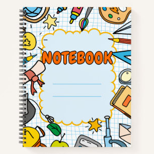 Funny Cute Kids School Spiral Notebook