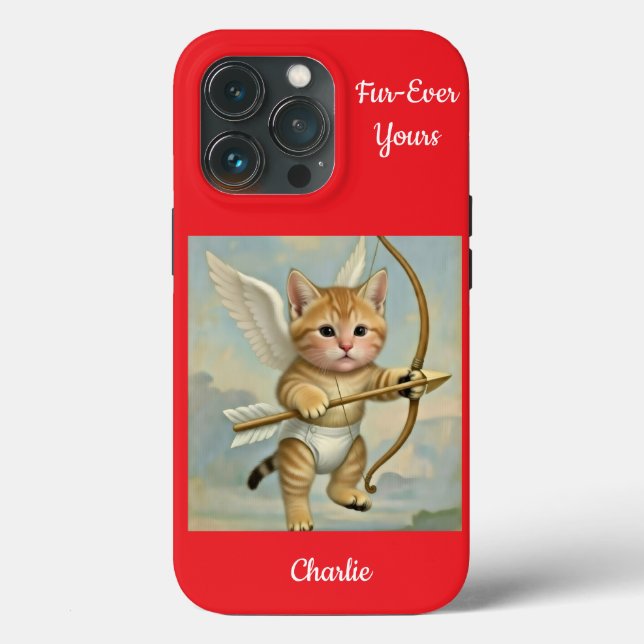 Funny Cute Kitten Cupid Case-Mate iPhone Case (Back)