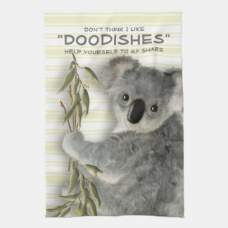 Funny Cute Koala Tea Towel