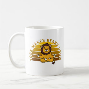 Funny cute lion doing yoga. funny yoga poses coffee mug