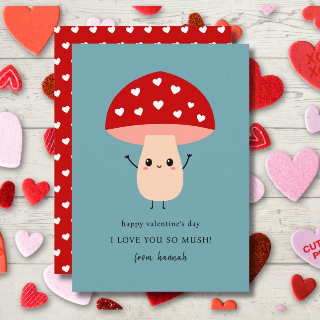 Funny Cute Love You So Mush Happy Valentine Holiday Card (Creator Uploaded)