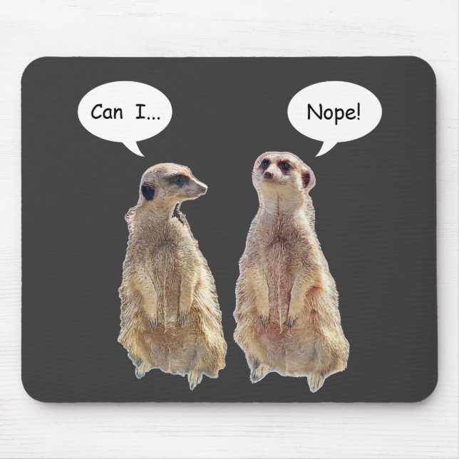 Funny, cute meerkats in conversation   mouse mat (Front)