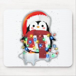Funny Cute Merry Christmas Penguin Costume Mouse Mat