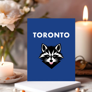 Funny Cute Mocking Toronto Raccoon Dark Color Postcard