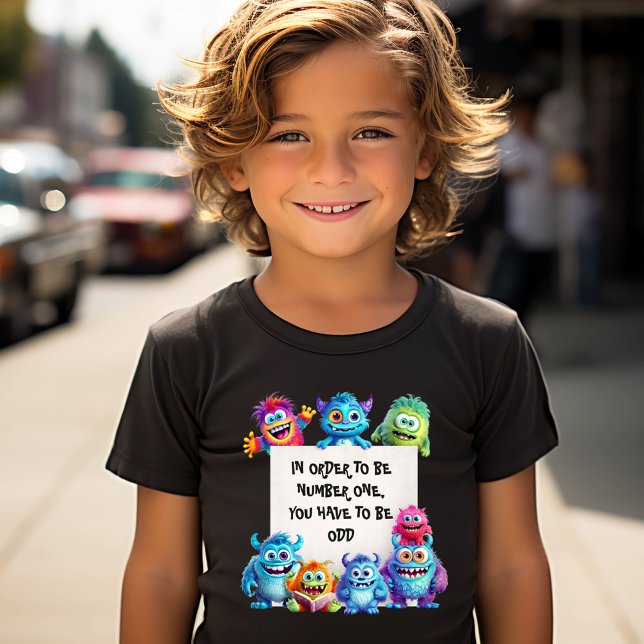 Funny Cute Monsters Colourful Kids Text  T-Shirt (Funny Cute Monsters Colorful Kids Text T-Shirt)