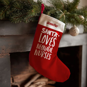 Funny Cute Neonatal Nurse Christmas Small Christmas Stocking