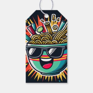 Funny Cute Noodle Cartoon Ramen Bowl Gift Tags