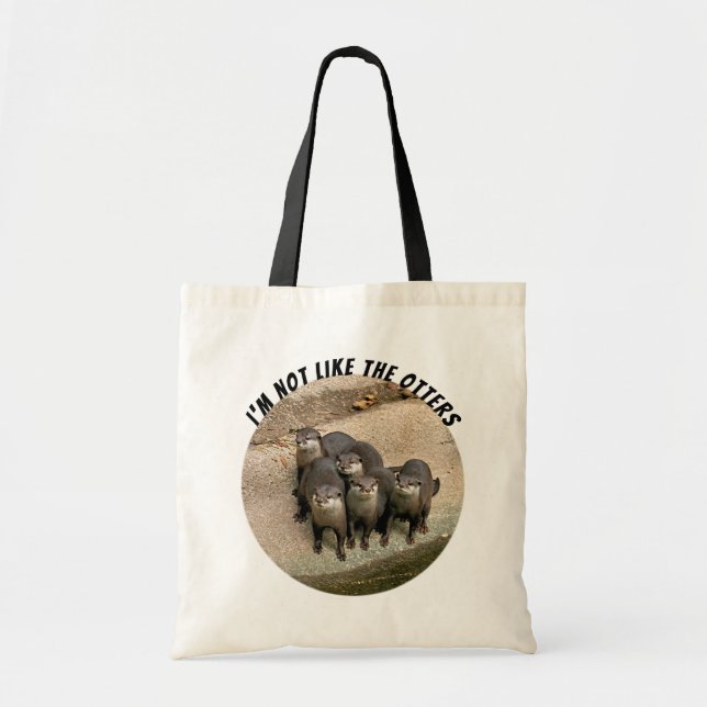 Funny Cute Otters Pun Tote Bag (Front)