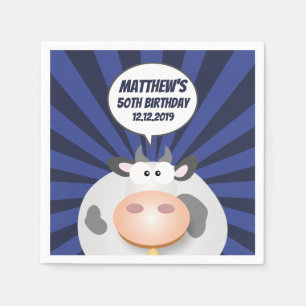 Funny Cute Over The Hill Birthday Party Napkin