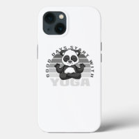 Funny cute panda doing yoga. funny yoga poses