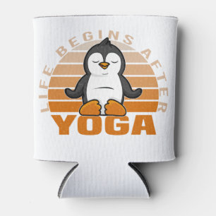 Funny cute penguin doing yoga. funny yoga poses can cooler
