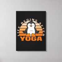 Funny cute penguin doing yoga. funny yoga poses