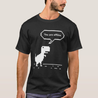 Funny Cute Pixel Offline Rex Game, Cool Dino Game, T-Shirt